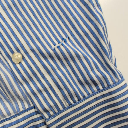 Chemise Chaps Bleue à Rayures Non Iron Stretch - Taille L/XL