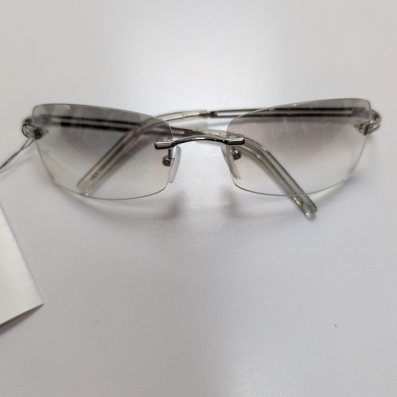 Lunettes de soleil Y2K Branche fine Sans Monture Rectangulaire Dégradé