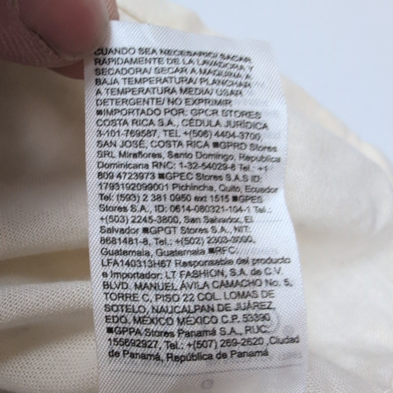 Chemise Old Navy L Crème Coton Lin Rose's California USA Imprimée mch courtes