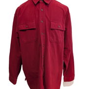 CHEMISE L.L. BEAN FLANELLE ROUGE XXL VINTAGE Chamoisette Workwear