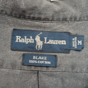 Chemise Ralph Lauren M Gris Anthracite Vintage Logo Rouge Coton Singapore