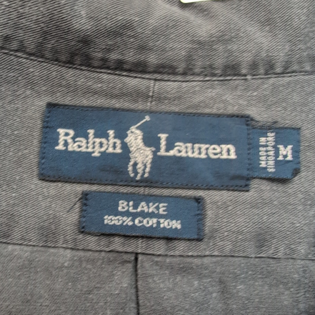 Chemise Ralph Lauren M Gris Anthracite Vintage Logo Rouge Coton Singapore