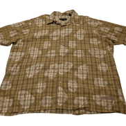 Chemise hawaïenne Timberland marron clair manches courtes taille XL #603 hawaien