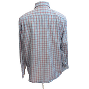 Chemise Nautica Taille L Bleue Rouge à Carreaux 100% Coton Manches Longues