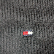 Pull Fin Tommy Hilfiger Heritage Femme Col V Noir Coton Pima Taille M