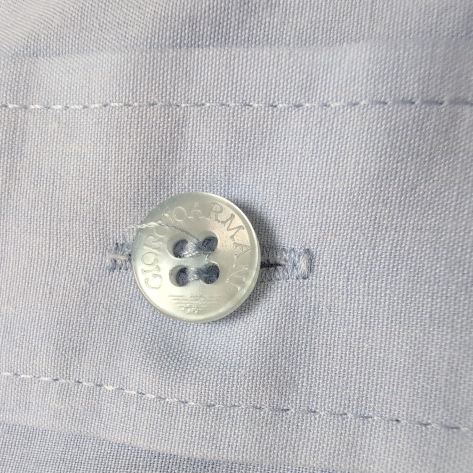 Chemise Giorgio Armani Manches Courtes Bleu Ciel - Taille L/XL (voir mesures)