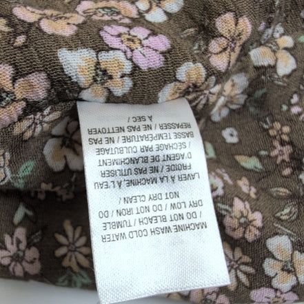 Haut Femme Ardene Taille XL Kaki Fleuri Bretelles Réglables Neuf Étiquette