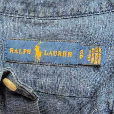 Chemise Ralph Lauren Lin S Bleu Marine Uni Logo Blanc Philippines
