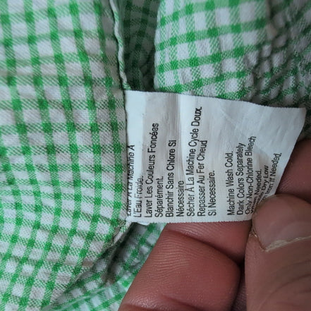 Chemise CHAPS verte à carreaux manches courtes taille L #2e