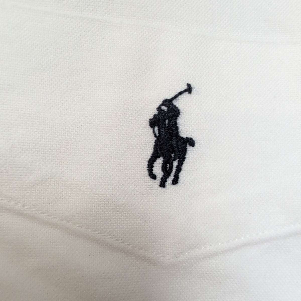 Chemise Ralph Lauren Big Shirt L 2XL Blanc Manches Longues Logo Coton