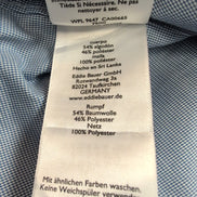 Chemise Eddie Bauer L Bleu Micro Carreaux Poche Homme Boutons Gravés longues mch