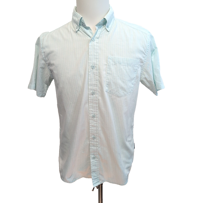 Chemise Patagonia manche courte S Vert Pastel Rayures Coton