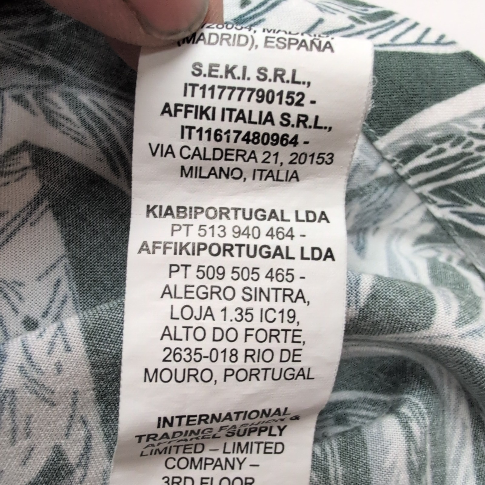 Chemise Hawaïenne Kiabi M Regular Fit 100% Viscose Verte Feuillage