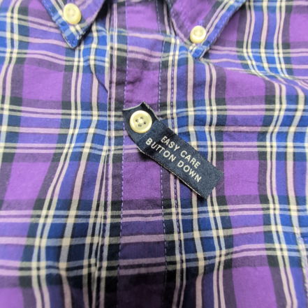 Chemise CHAPS violette à carreaux taille XXL Neuve #76e