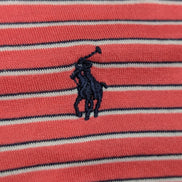 Polo manches courtes Polo Ralph Lauren Golf L rose rayures coton logo marine
