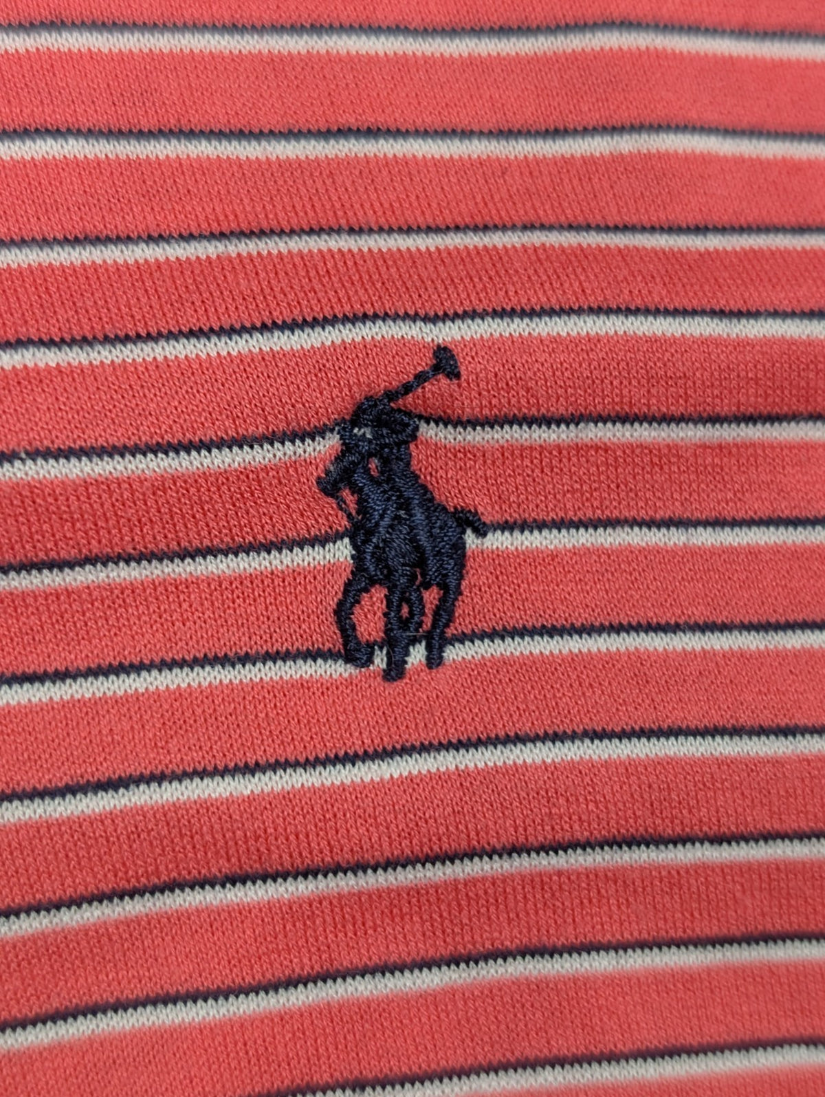 Polo manches courtes Polo Ralph Lauren Golf L rose rayures coton logo marine
