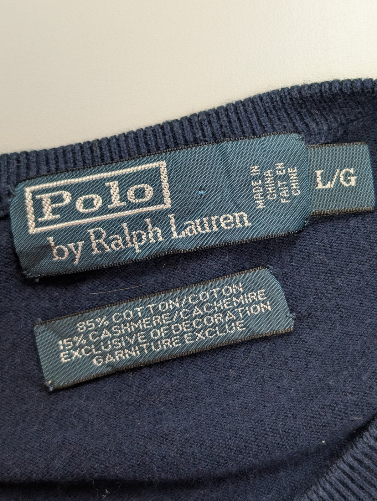 Pull Fin Polo Ralph Lauren Bleu Col Rond Taille L | 538WSR