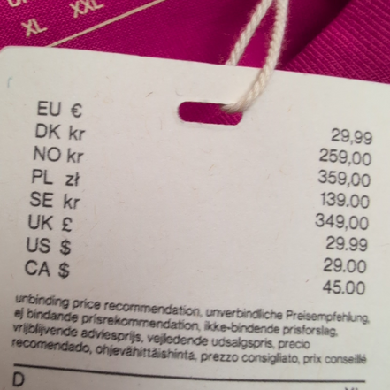 T-shirt Femme Esprit XXL Rose Fuchsia Col Rond Coton Neuf avec Étiquette