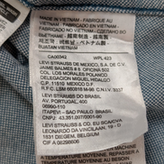 Chemise LEVI'S Flanelle XXL Vtg Coton Vert Pâle/Bleu Coupe Moderne
