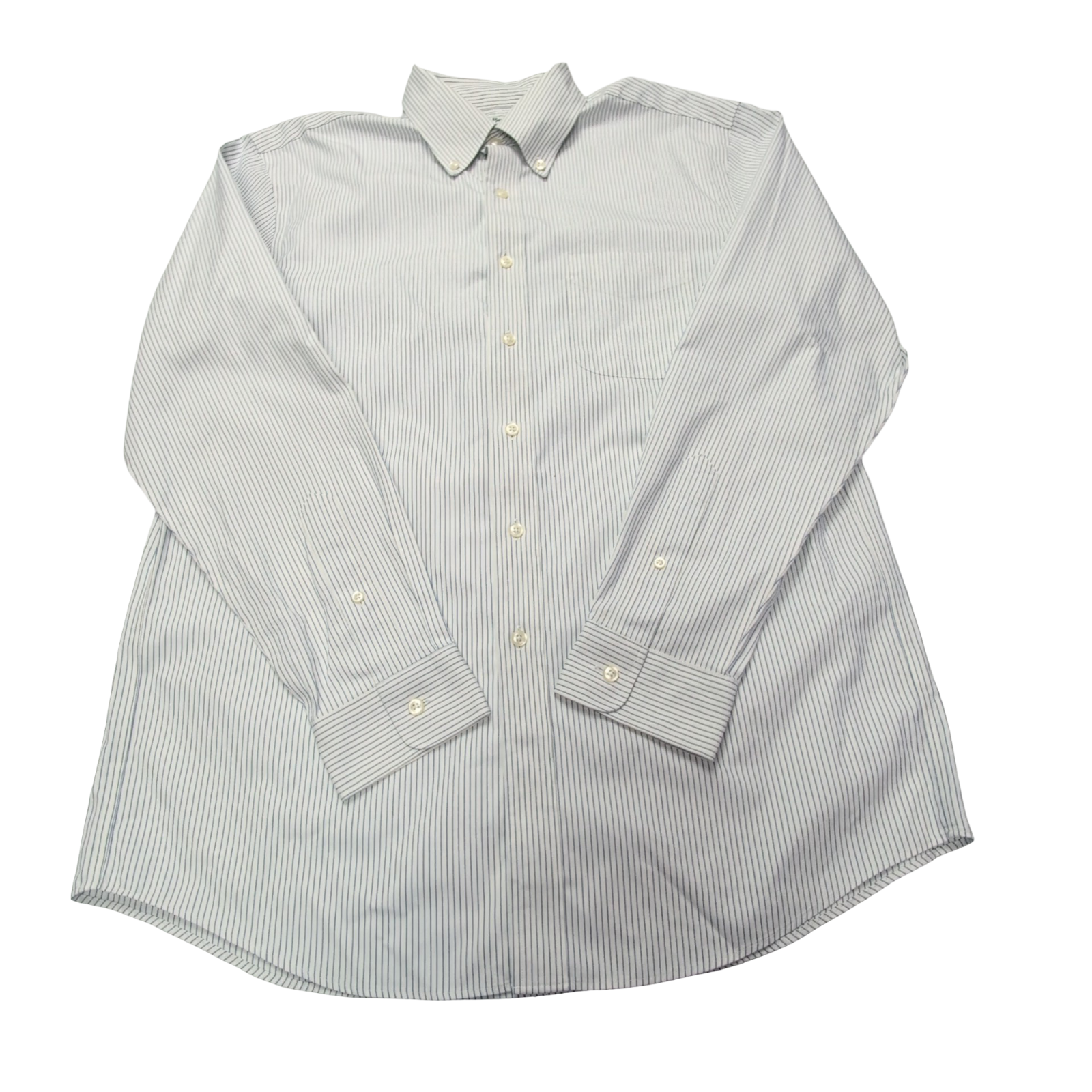 Chemise L.L. Bean rayée bleu manches longues homme taille L