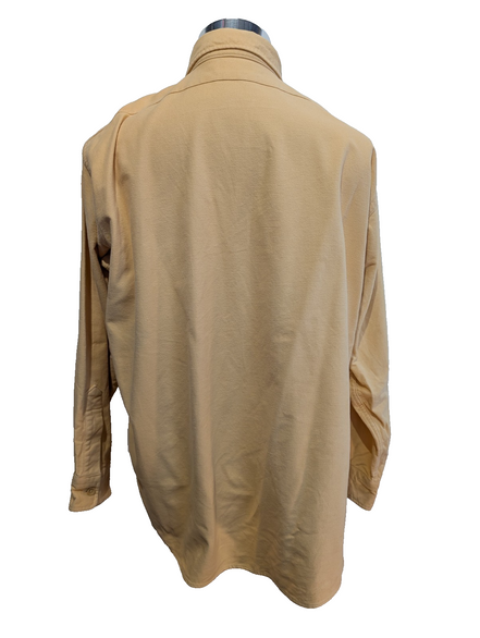 L.L. Bean Chemise Homme XL Vintage Flannelle Workwear CHAMOISÉE Jaune Pâle