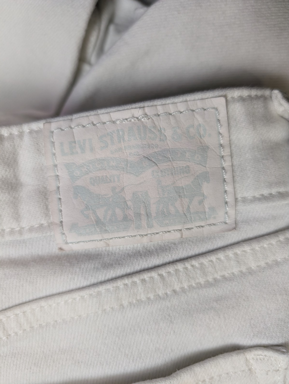 Jean Levi's 711 Skinny Femme Blanc Ultra Stretch Full White W30 L28 T42