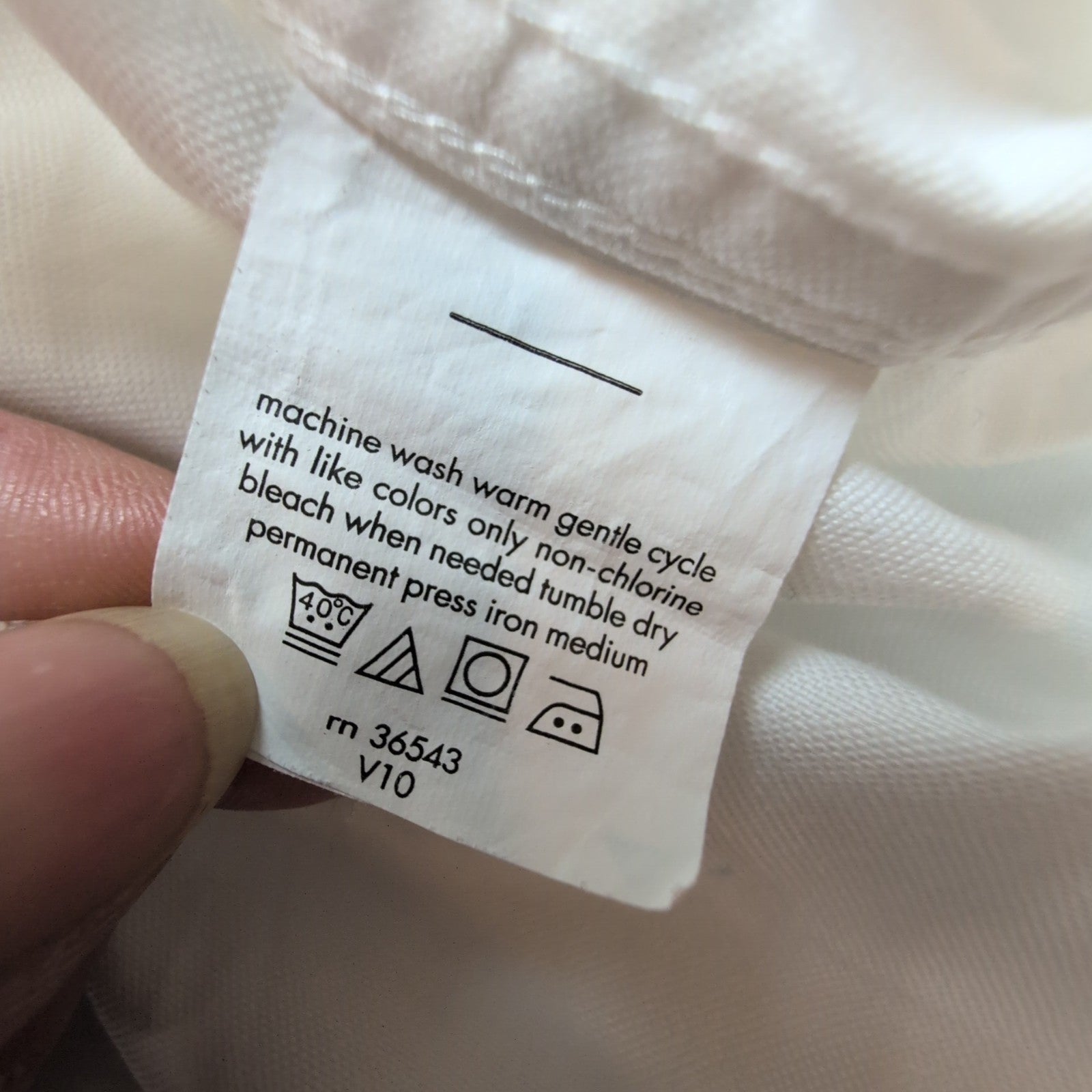 Chemise CHAPS Homme XL/XXL Blanche Manches Longues Matière Oxford