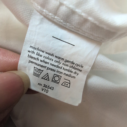 Chemise CHAPS Homme XL/XXL Blanche Manches Longues Matière Oxford