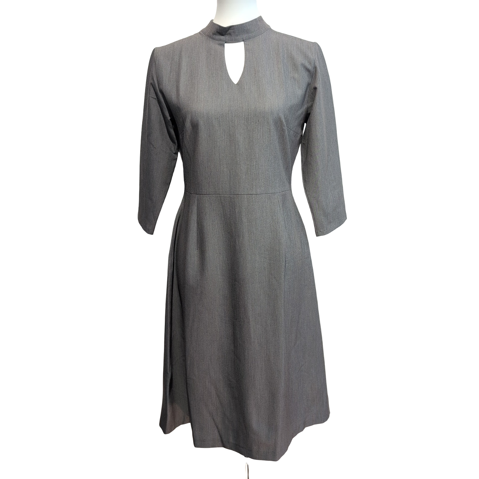Robe ZOCHA M Grise Manches 3/4 Stretch Neuve Étiquette