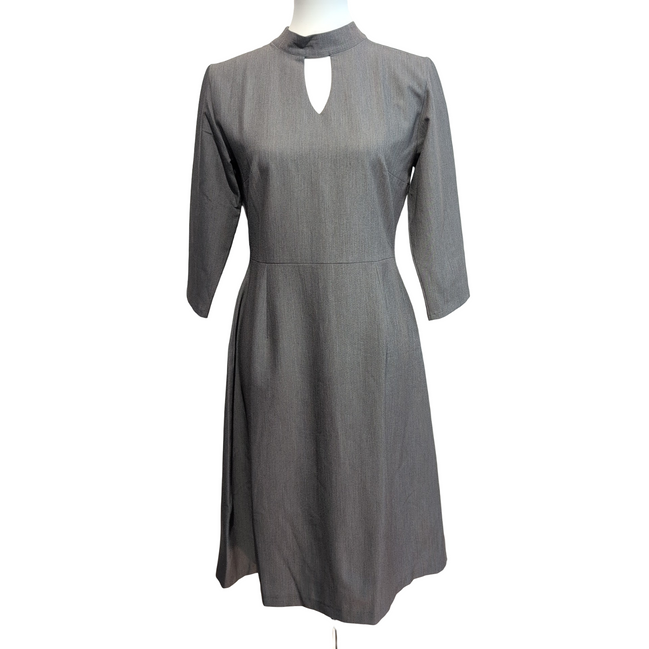 Robe ZOCHA M Grise Manches 3/4 Stretch Neuve Étiquette