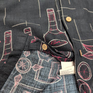 Chemise hawaïenne Havana Shirt XL noire cocktails Mojito 100% viscose