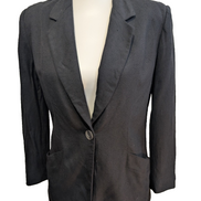 Veste Blazer Liz Claiborne Collection Noir 100% Rayonne Taille M