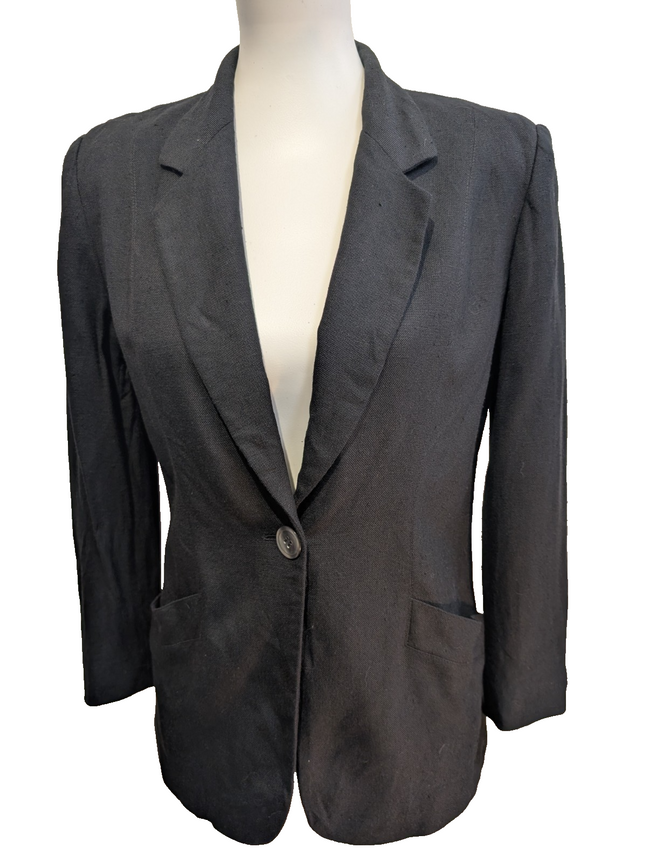 Veste Blazer Liz Claiborne Collection Noir 100% Rayonne Taille M