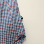 Chemise Nautica L Maurice Bleu Rouge Carreaux Manches courte Stretch Classic Fit