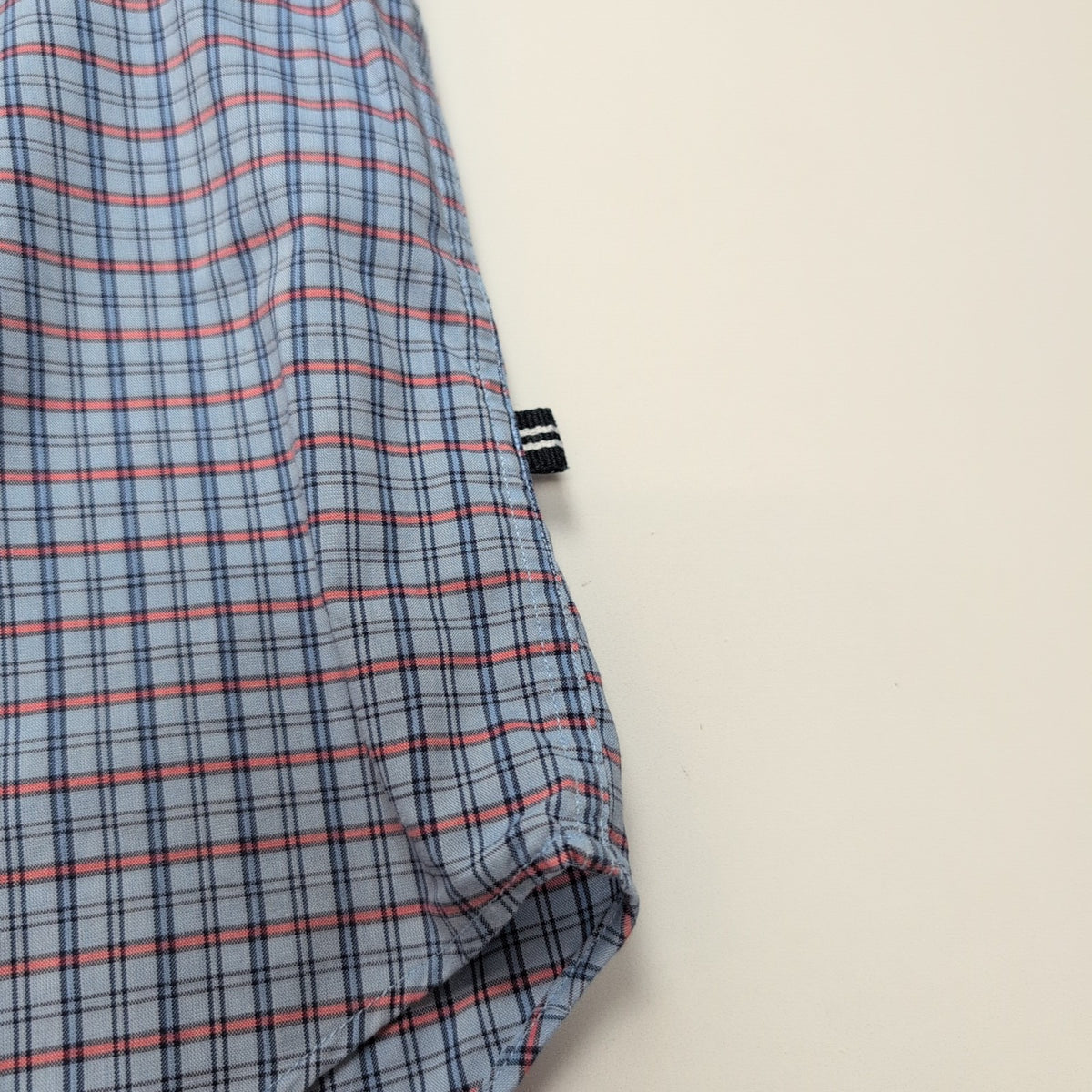 Chemise Nautica L Maurice Bleu Rouge Carreaux Manches courte Stretch Classic Fit