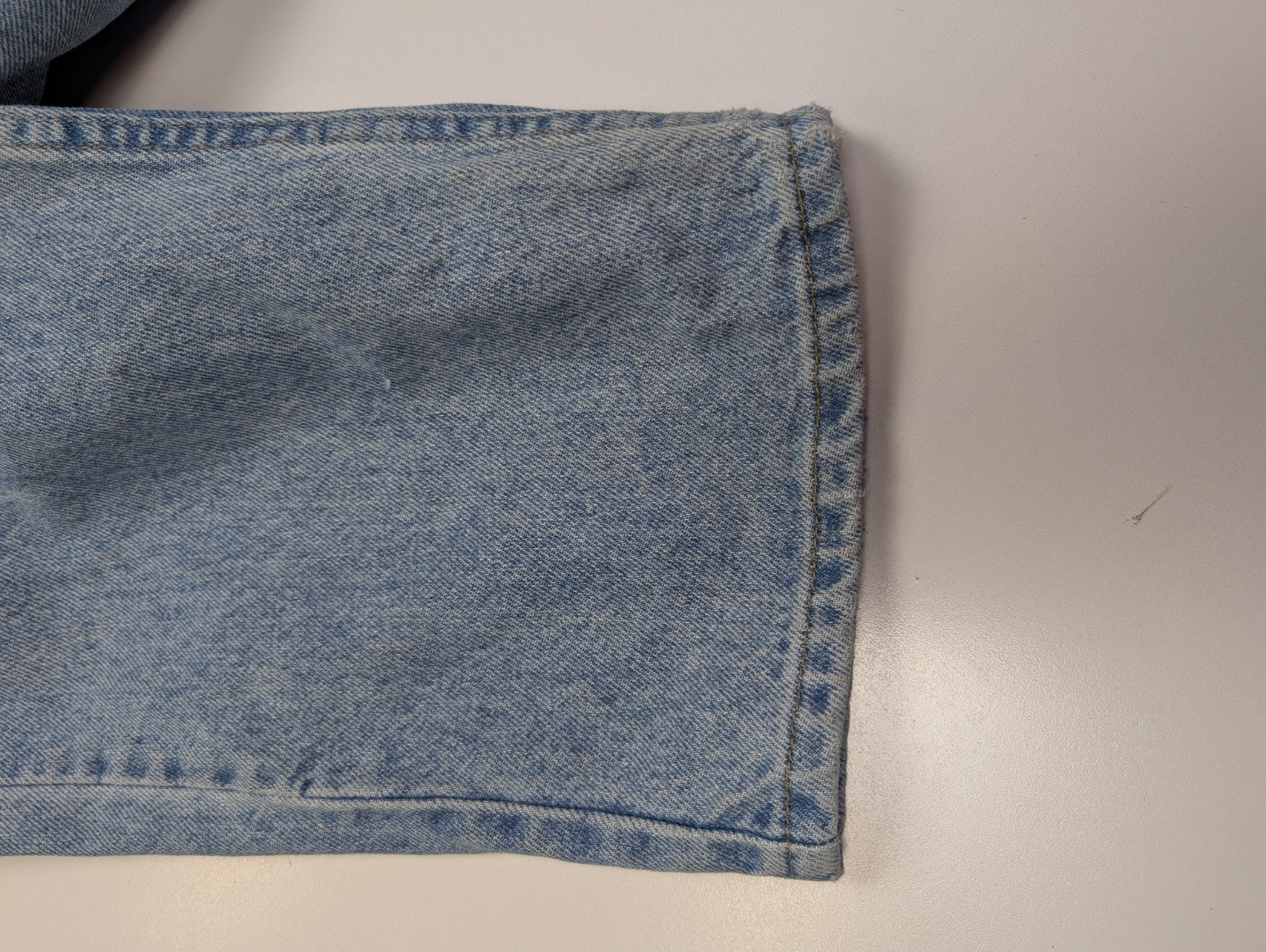Jean Lee Homme Vintage Bleu Clair W32 L32 Denim Robuste Pantalon Droit