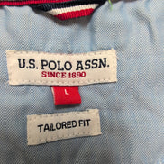 Chemise US POLO ASSN à Rayures Vertes avec Poches Manches Longues - Taille L Enf