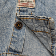 Chemise LEVI'S Jean Denim Bleu Clair Manches Longues Boutons Métal - Taille L
