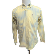 Chemise Ralph Lauren Edge Taille 18 (XL) Junior Rayures Gris Logo Marron