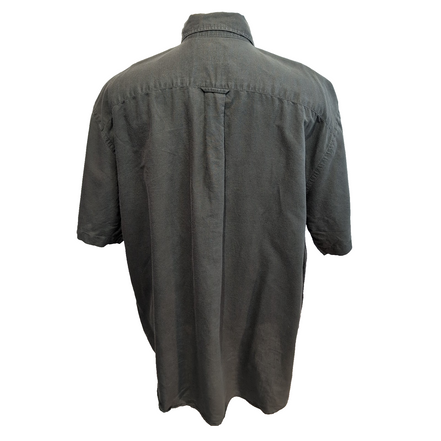 Chemise GAP manches courtes 55% lin 45% coton vert kaki poche XXL