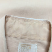 Chemise Montgomery Ward beige avec 2 poches manches courtes vintage taille L/XL