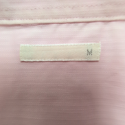 Chemise GU Taille M Rose Pâle Rayures Manches Courtes Poche Coton Mélangé