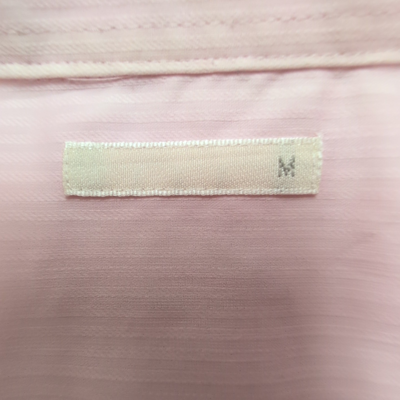 Chemise GU Taille M Rose Pâle Rayures Manches Courtes Poche Coton Mélangé