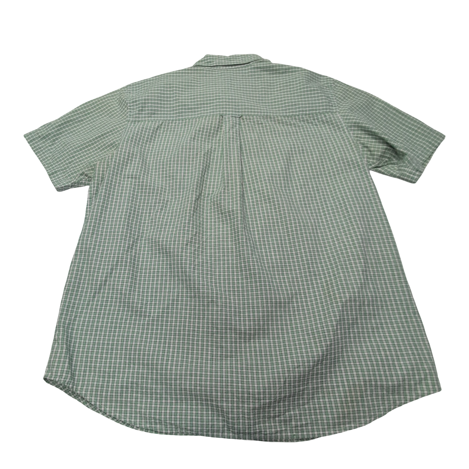 Chemise CHAPS verte à carreaux manches courtes taille L #143e