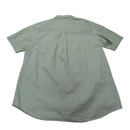 Chemise CHAPS verte à carreaux manches courtes taille L #143e