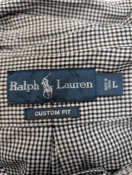 Chemise Polo Ralph Lauren Shirt L Custom Fit Carreaux Noir Button Down
