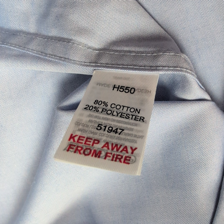 Chemise Henbury M/L 15,5 Neuve Jamais Portée Bleu Uni Coton Poche
