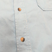 Chemise Wrangler bleu / vert uni 2 poches manches courtes taille XXL homme