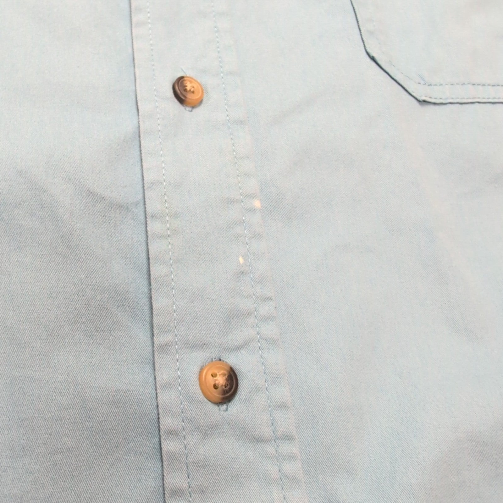 Chemise Wrangler bleu / vert uni 2 poches manches courtes taille XXL homme