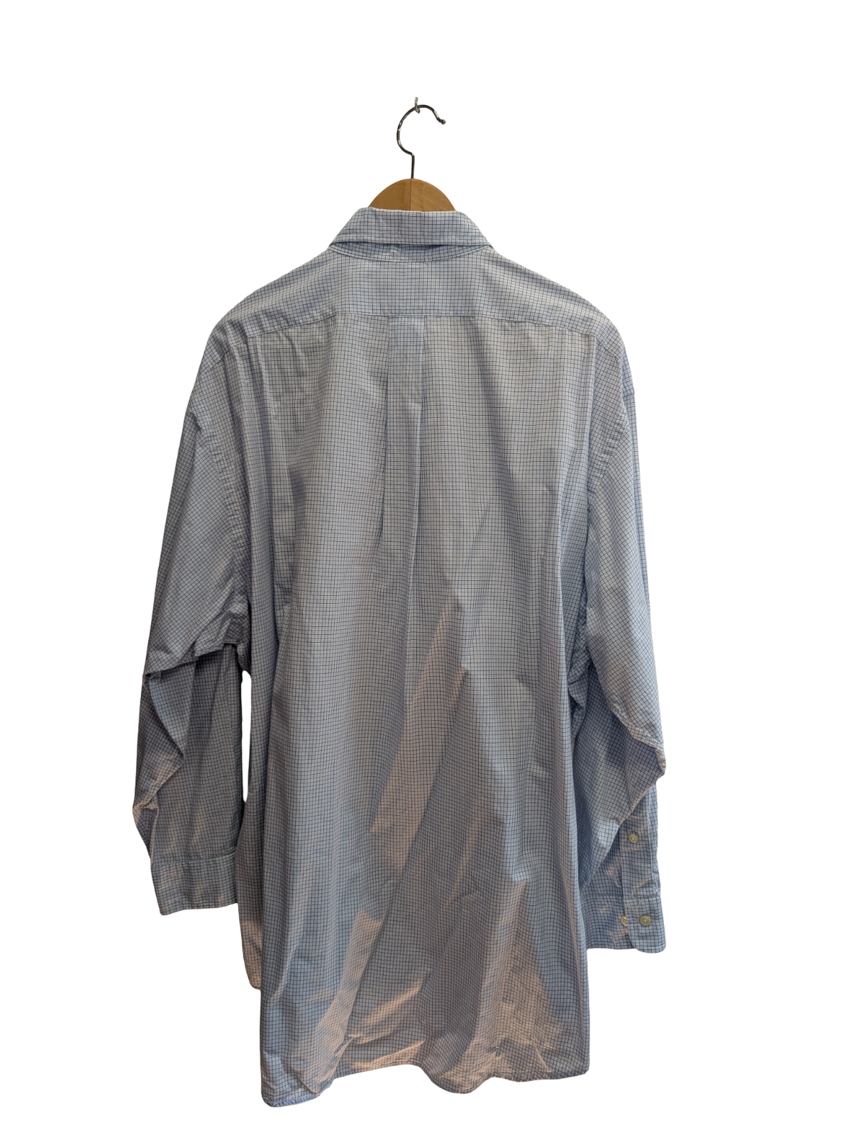 Chemise Ralph Lauren bleue petits carreaux logo marine taille XL #2444